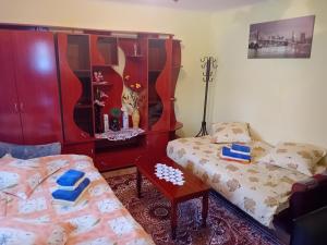 Postel nebo postele na pokoji v ubytování Casa Cristian