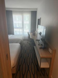 Hampton By Hilton Frankfurt Airport的电视和/或娱乐中心
