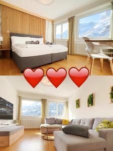 Postel nebo postele na pokoji v ubytování Center, Sauna, View - Haus LINARIA