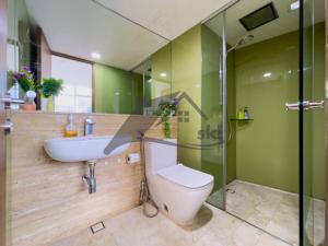 a bathroom with a toilet and a sink and a shower at Vortex Residence KLCC ,12 Jalan Sultan Ismail Kuala Lumpur in Kuala Lumpur +15 photos