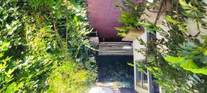 a house with a garden with plants around it at Habitacion Donde Emita in Santiago