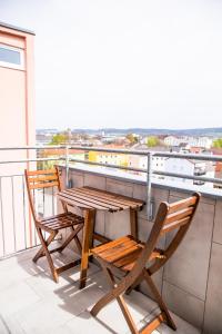 Balkón nebo terasa v ubytování Juniorsuite-Apartment Weiden