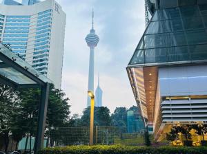 a view of the berlin tv tower in the distance at Vortex Residence KLCC ,12 Jalan Sultan Ismail Kuala Lumpur in Kuala Lumpur