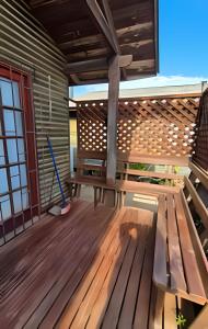 Balkón nebo terasa v ubytování Algarrobo Cabaña a 2 cuadras Playa El Canelo+Wifi