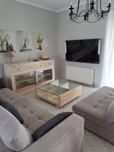 FaraíAvras experiense 6的带沙发和咖啡桌的客厅