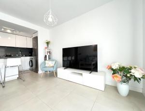 Televízia a/alebo spoločenská miestnosť v ubytovaní New apartment in Calpe