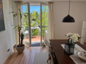 Χώρος καθιστικού στο Messe- und Ferienloft am Nürnberger Reichswald