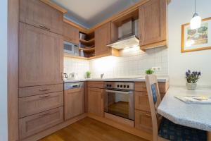 Kuchyň nebo kuchyňský kout v ubytování Sonnenpark- Wohnung 5