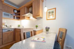 Kuchyň nebo kuchyňský kout v ubytování Sonnenpark- Wohnung 5
