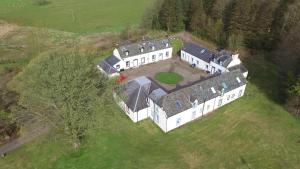 an aerial view of a large estate with a building at Kirkwood - Real Farm Holidays & Experiences in Dalton