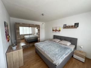 Postel nebo postele na pokoji v ubytování Apartmán Na Šestce