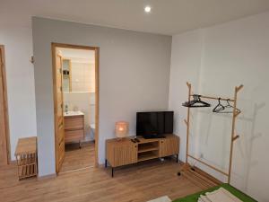 TV a/nebo společenská místnost v ubytování SB Sport Apartman
