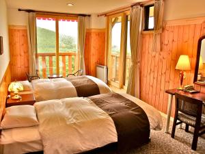 Кровать или кровати в номере Hotel Andermatt