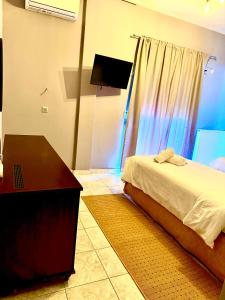 TV a/nebo společenská místnost v ubytování ESPERIA Drama HOTEL