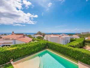 an overhead view of a swimming pool in a yard at Villa Serena by 3VILLAS in S'Algar