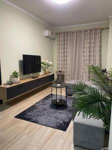 TV a/nebo společenská místnost v ubytování Paolos Apartment