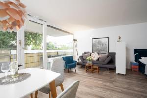 Posezení v ubytování Appartementhaus Terrassenhügel Strandsuite