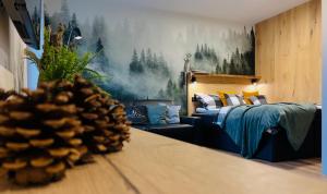 Postel nebo postele na pokoji v ubytování Apartmán Dole v Dole