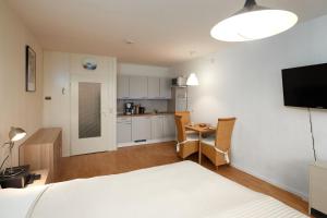 Dapur atau dapur kecil di Marina Wendtorf Hafenblick
