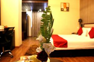 Postel nebo postele na pokoji v ubytování Hotel JIVA