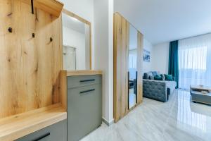 Kuchyň nebo kuchyňský kout v ubytování ARA Lux Apartments