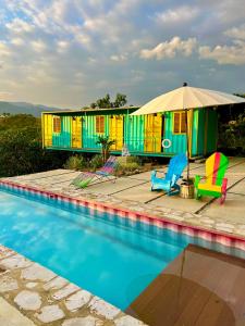 Bazén v ubytování Casa campestre Namaste nebo v jeho okolí