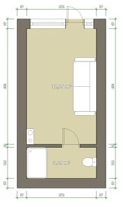 Půdorys ubytování Blankwasserweg 131 Lensterstrand Oase Bungalow 3