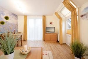 TV a/nebo společenská místnost v ubytování Lindenbuschen 2 Wohnung 5