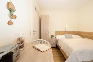 Postel nebo postele na pokoji v ubytování Lindenbuschen 2 Wohnung 3