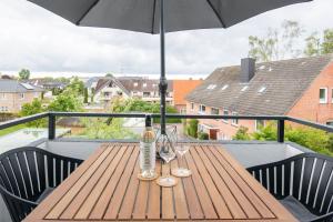 Balkón nebo terasa v ubytování Haus Seebad Lieblingsplatz Grömitz