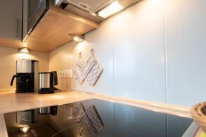 Kuchyň nebo kuchyňský kout v ubytování Waldstraße 16 Wohnung Eckhoff