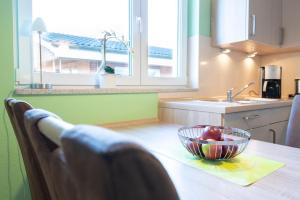 Kuchyň nebo kuchyňský kout v ubytování Waldstraße 16 Wohnung Eckhoff