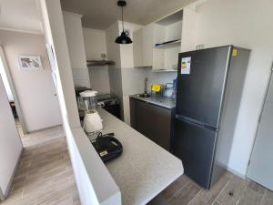 a kitchen with a counter with a blender on it at Departamento Centro Puerto Montt in Puerto Montt