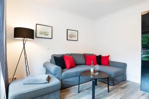 Posezení v ubytování Rosenstraße 1a Bootshaus