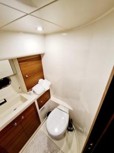 ein kleines Bad mit WC auf einem Boot in der Unterkunft Den Den İstanbul in Istanbul + 8 Fotos