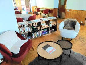Posezení v ubytování Hôtel Le MontBlanc Flumet