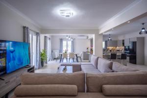 TV a/nebo společenská místnost v ubytování Villa Kotetsi