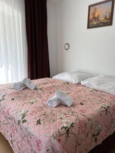 Llit o llits en una habitació de Gasthof Durigon