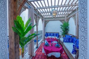 Posezení v ubytování Riad La Perle Bleue Marrakech