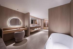 Televisyen dan/atau pusat hiburan di Orange Crystal Hotel MixC Shantou East Coast