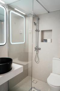 Koupelna v ubytování Asteria House