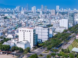 Nespecifikovaný výhled na destinaci Danang nebo výhled na město při pohledu z hotelu