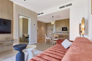 TV a/nebo společenská místnost v ubytování Apartamenty Świnoujście - Baltic Loft