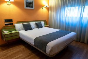 A bed or beds in a room at Hotel Alda Guijuelo