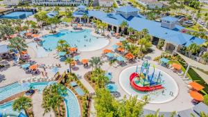 an aerial view of a water park at a resort at Brand New Charming Home 9 Miles To Disney in Orlando