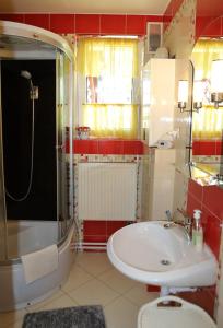 Koupelna v ubytování Przytulny apartament-cosy and beautiful