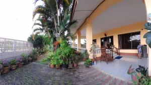 a building with a bunch of plants in a courtyard at Thongkham house in Ban Chek