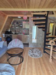 Kuchyň nebo kuchyňský kout v ubytování Guest House Okropilauri