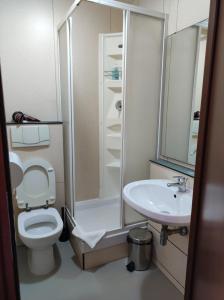 Koupelna v ubytování Hotel Caffaro