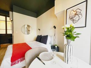 Posteľ alebo postele v izbe v ubytovaní Suite Opium - Check in h24 - proche gare Perrache
